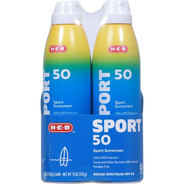 H-E-B Sport Broad Spectrum Sunscreen Spray – SPF 50