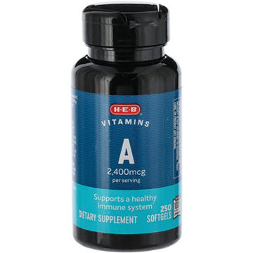H-E-B Vitamins A 2,400 mcg Softgels