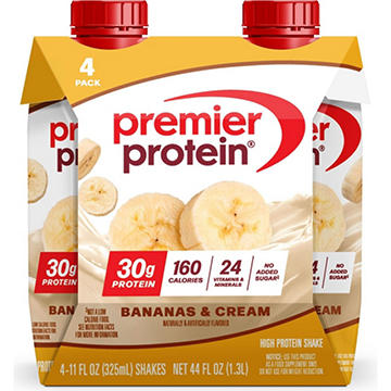 Premier Protein 30g Protein Shakes 4 pk - Bananas & Cream