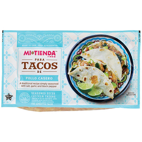 H-E-B Mi Tienda Seasoned Diced Chicken Thighs for Tacos - Pollo Casero