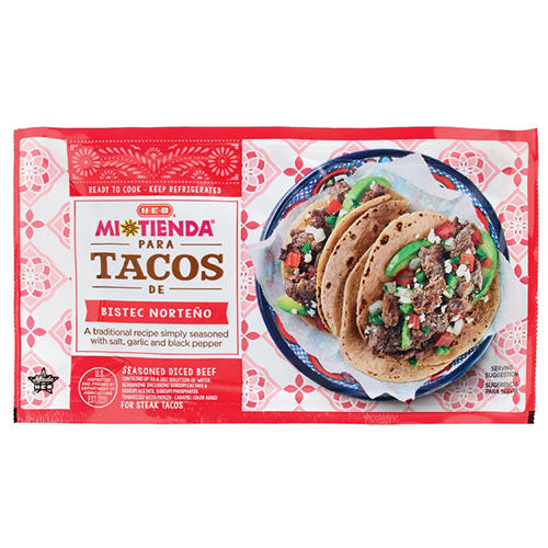 H-E-B Mi Tienda Seasoned Diced Beef for Tacos - Bistec Norteño