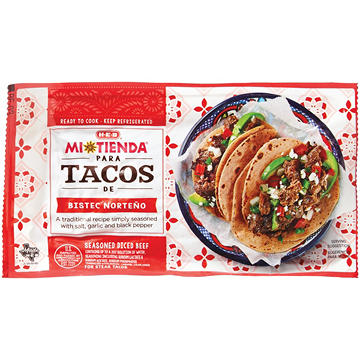 H-E-B Mi Tienda Seasoned Diced Beef for Tacos - Bistec Norteño