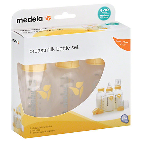 Medela Breast Milk Bottle Set 0-4 months old slow flow 786417108637