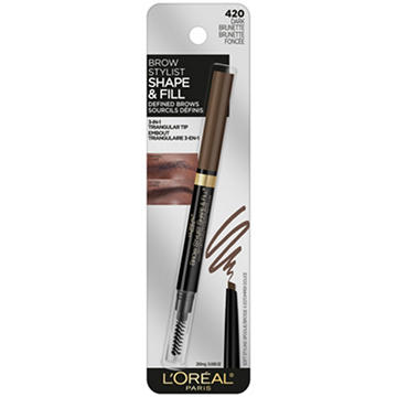 L'Oréal Paris Brow Stylist Shape and Fill Mechanical Eye Brow Makeup Pencil Dark Brunette