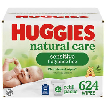 Huggies Natural Care Sensitive Baby Wipes - Unscented, 3 pk