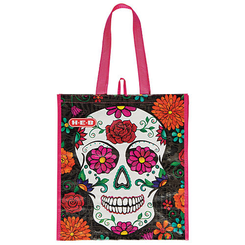 Coral Shopping Bag, Double Exposured Graphic Mexican Skull Bones and Exotic  Creepy Dead with Plants, Eco-Friendly Reusable Bag for Groceries Beach and  More, 15.5 X 14.5, Cream, by Ambesonne 