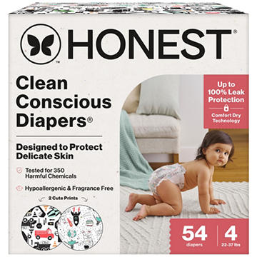 The Honest Company Clean Conscious Diapers Club Box - Size 4, 2 Print Pack