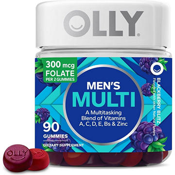 OLLY Men's Multivitamin Wellness Support Gummies - Blackberry
