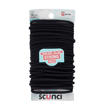 Scunci No Damage Large Black Elastics
