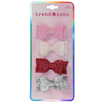 Trend Zone Glitter BowTie Salon Clips