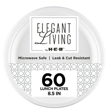 Elegant Living by H-E-B 8.5" Round Paper Plates