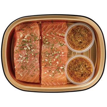 Meal Simple by H-E-B Atlantic Salmon Portions - Garlic Pesto