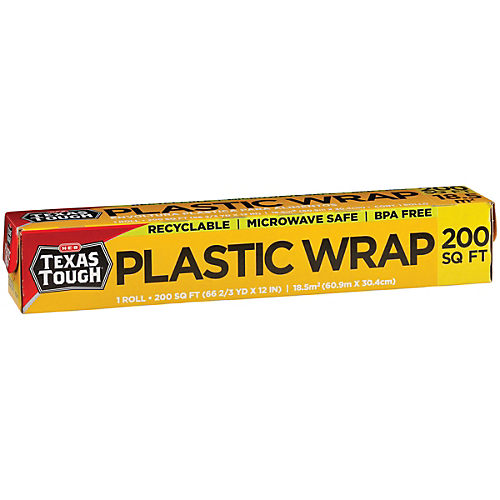 Glad ClingWrap Plastic Wrap, 200 Square Foot Roll, Clear