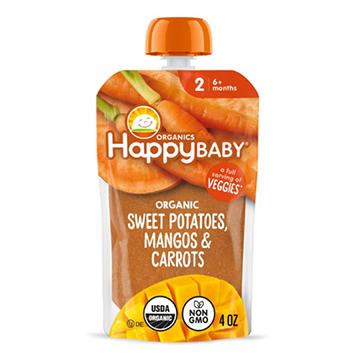 Happy Baby Organics Stage 2 Sweet Potatoes Mangos & Carrots Organic