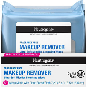 Neutrogena Makeup Remover Fragrance Free Cleansing Towelettes - Twin Pack