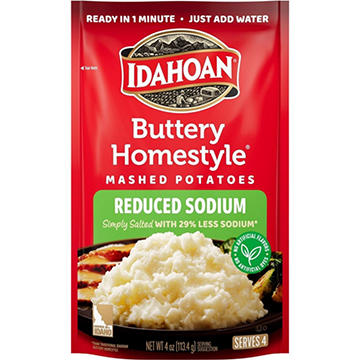 Idahoan Buttery Homestyle Reduced Sodium Mashed Potatoes