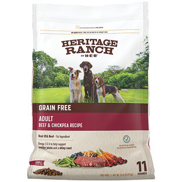 Heritage Ranch by H-E-B Adult Grain-Free Dry Dog Food - Beef & Chickpea