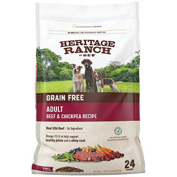 Heritage Ranch by H-E-B Adult Grain-Free Dry Dog Food - Beef & Chickpea - Texas-Size Pack