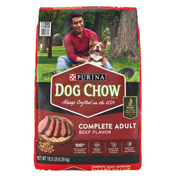 Dog Chow Purina Complete Adult Dry Dog Food Kibble - Beef Flavor