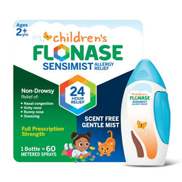 Flonase Children's Sensimist Allergy Relief Spray, 24 Hour Non-Drowsy Children's Allergy Medicine, Scent-Free, Alcohol-Free Fine Mist