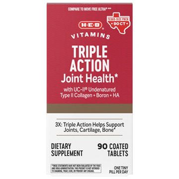 H-E-B Vitamins Triple Action Joint Health Coated Tablets – Texas-Size Pack