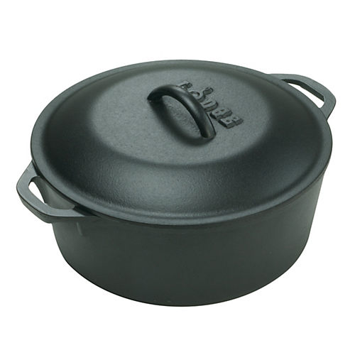 Lodge Cast Iron 5-Quart Cast Iron Dutch Oven and Basket in the Cooking Pots  department at