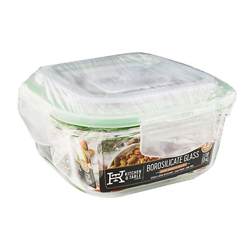 Kitchen & Table by H-E-B Green Borosilicate Square Glass Food Storage  Container - Shop Food Storage at H-E-B