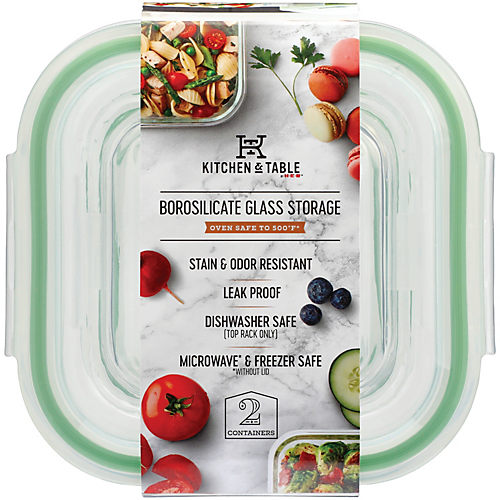 Kitchen & Table by H-E-B Multi-Color Borosilicate Glass Food Storage Set -  Shop Pans & Dishes at H-E-B