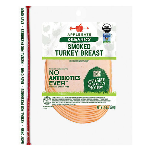 APPLEGATE ORGANICS Organic Smoked Turkey Breast, 6 oz