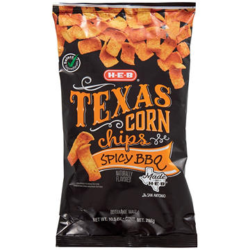 H-E-B Texas Corn Chips - Spicy BBQ