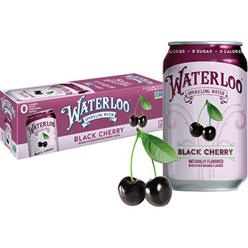 Waterloo Black Cherry Sparkling Water 12 pk Cans