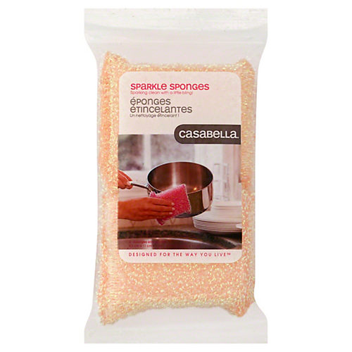 Casabella Non-Scratch Sparkle Scrubby Sponges, (Pack of 2)