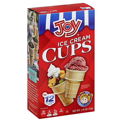 Joy Mini Cups; Mini Ice Cream Cones for Kids, 42 Count (2 Boxes (84 cones))  1.6 OZ (45G)