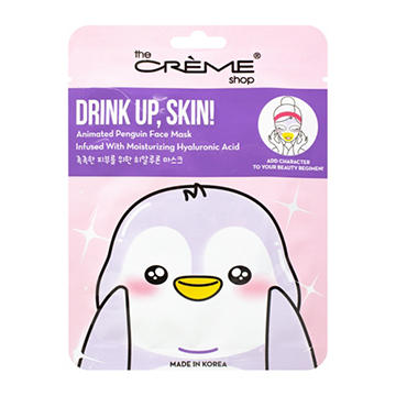 The Crème Shop Drink Up, Skin! Animated Penguin Face Mask Infused with Moisturizing Hyaluronic Acid