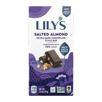 Lily's Salted Almond Extra Dark Chocolate Style Bar