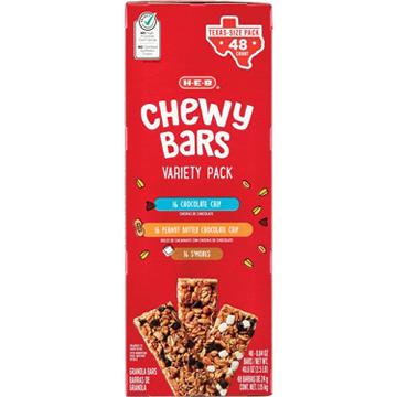 H-E-B Chewy Bars Variety Pack - Texas Size Pack