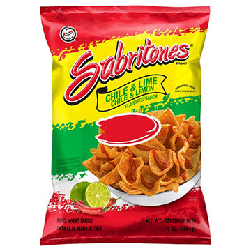 Sabritones Chile & Lime Puffed Wheat Snacks