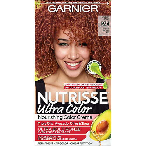 Garnier Nutrisse Nourishing Bold Permanent Hair Color Creme, Terracotta  Chili (Red Copper)