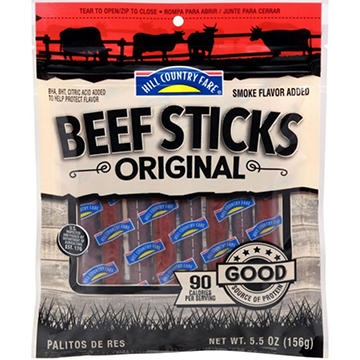 Hill Country Fare 5g Protein Original Beef Sticks
