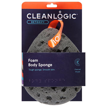 Cleanlogic Charcoal Infused Foam Body Sponge