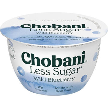 Chobani Less Sugar Low-Fat Wild Blueberry Greek Yogurt