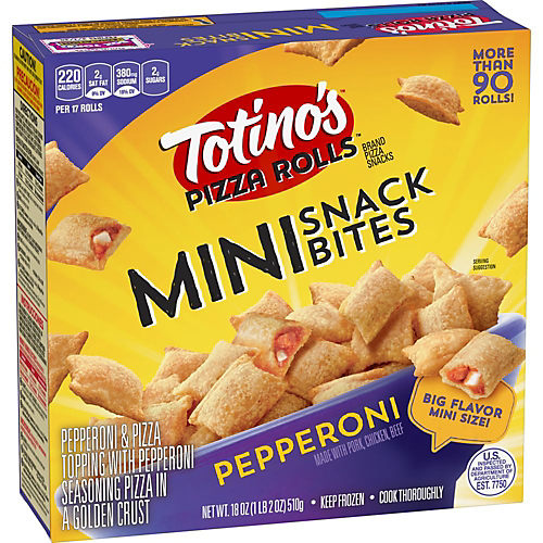 Totino's Pepperoni Pizza Rolls - Seasoned Pork, Beef & Chicken Pizza  Topping with Golden Crust - Frozen Mini Pizzas On-the-Go - Ready Set  Gourmet