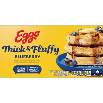 Eggo Thick & Fluffy Frozen Waffles - Blueberry