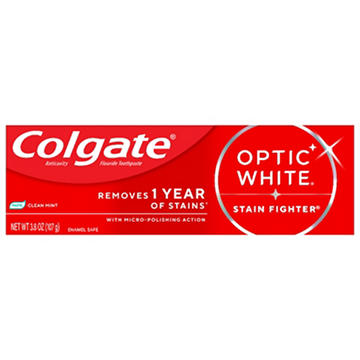 Colgate Optic White Anticavity Toothpaste - Clean Mint