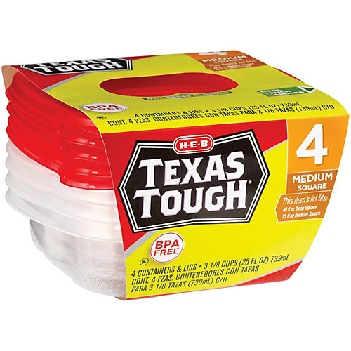 H-E-B Texas Tough Snack-N-Go Reusable Containers with Lids - Shop Containers  at H-E-B