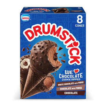 Nestle Drumstick We Love Chocolate Cookie Dipped Sundae Cones Variety Pack