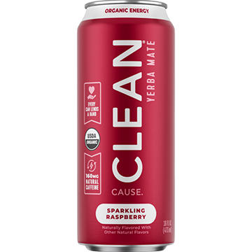 CLEAN Cause Raspberry Organic Sparkling Yerba Mate
