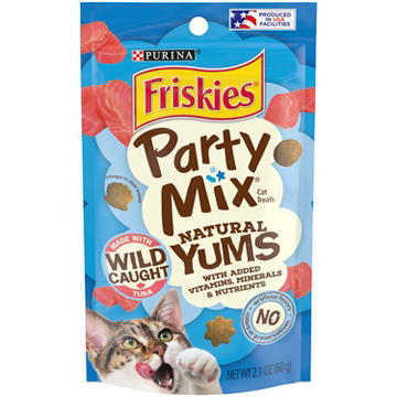 Friskies Purina Natural Cat Treats Party Mix Natural Yums - Wild Tuna
