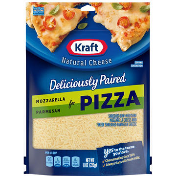 Kraft Deliciously Paired Mozzarella & Parmesan Shredded Cheese