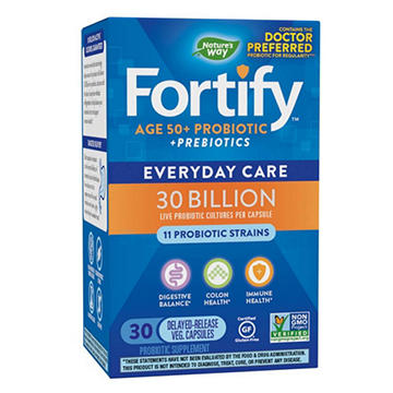 Nature's Way Fortify 30 Billion Adults 50+ Probiotic + Prebiotics Capsules